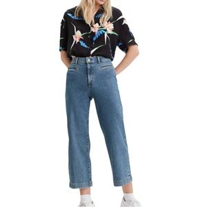 Levi’s Ribcage Wide Leg Crop High Rise Cropped Jeans Size 29